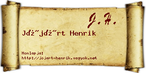 Jójárt Henrik névjegykártya
